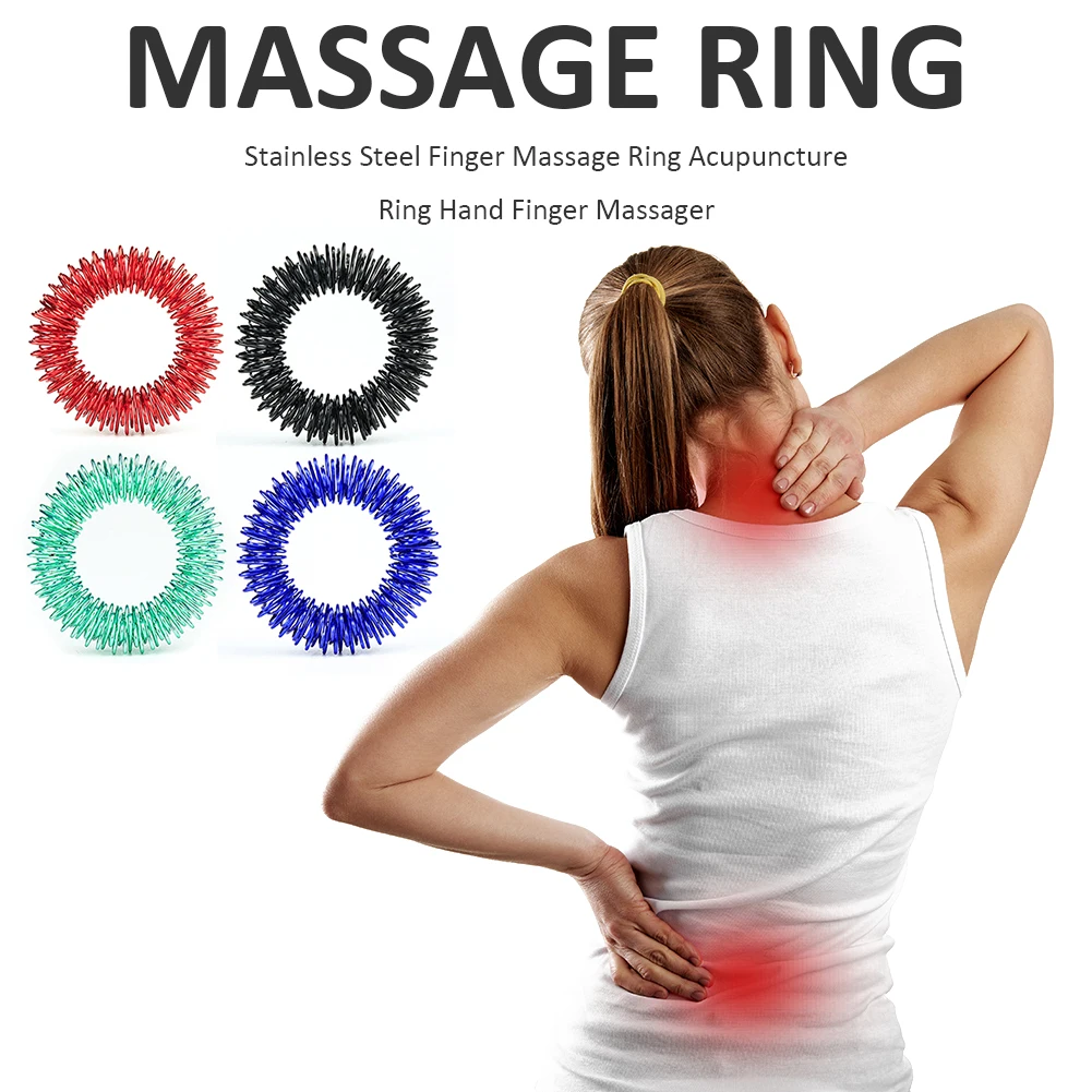 1 бр. пръстен за масажиране на ръце за отпускане на пръстите, иглоукалывающие пръстени от неръждаема стомана, Средство за грижа за здравето, масаж, релаксация, облекчаване на болката Средство