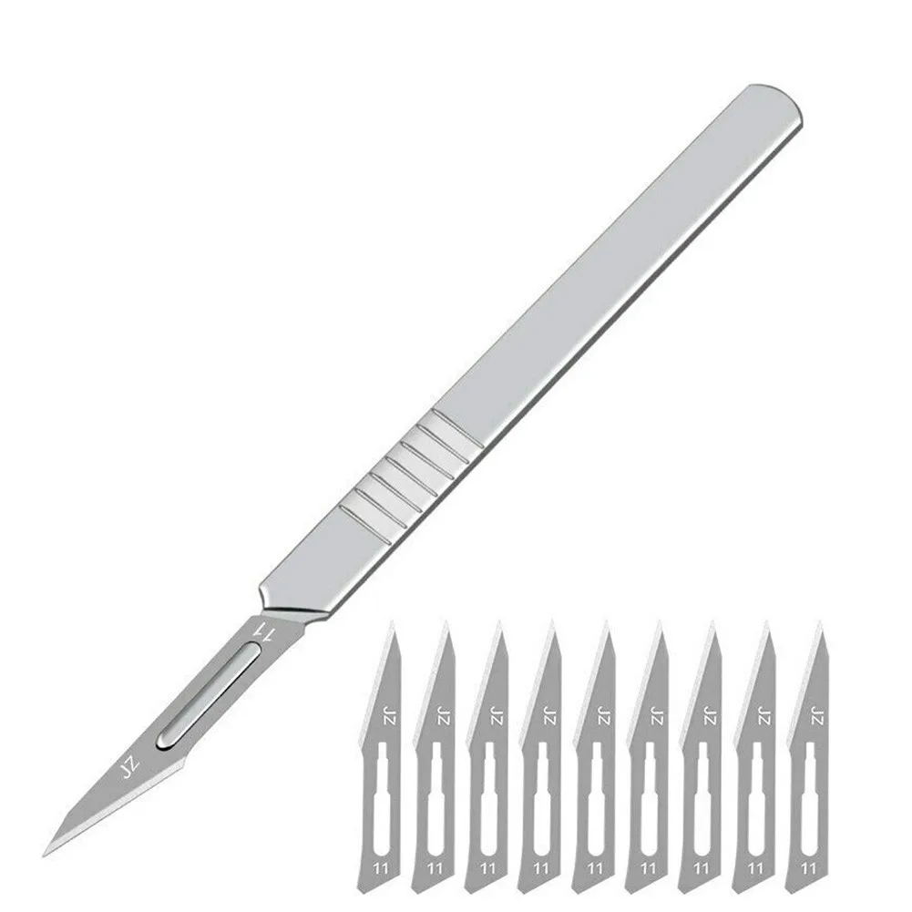 Дръжка за Скалпел от Въглеродна Стомана За Резби в Метал 11 # 23 # Нож за Гравиране, Нескользящий-Хирургически Нож Скалпел, Инструмент За рязане на Хартия