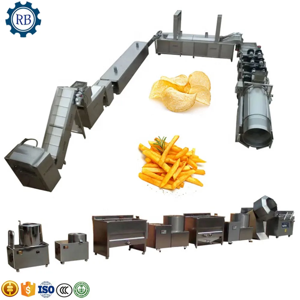 Произведено в Китай Оборудване за производство на картофи, Напълно автоматични машини за производство на чипс