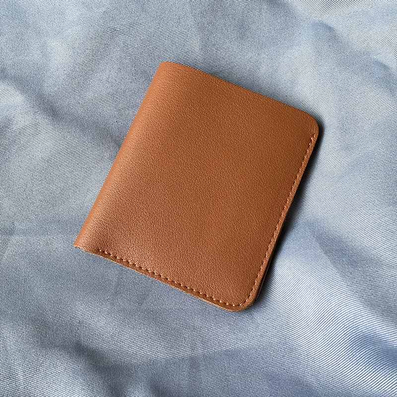 Мъжки ултра-мини-портфейл от естествена кожа минималистичного дизайн, къса чанта за пари, мъжки картодържатели от телешка кожа, тънък случайни мек портфейл