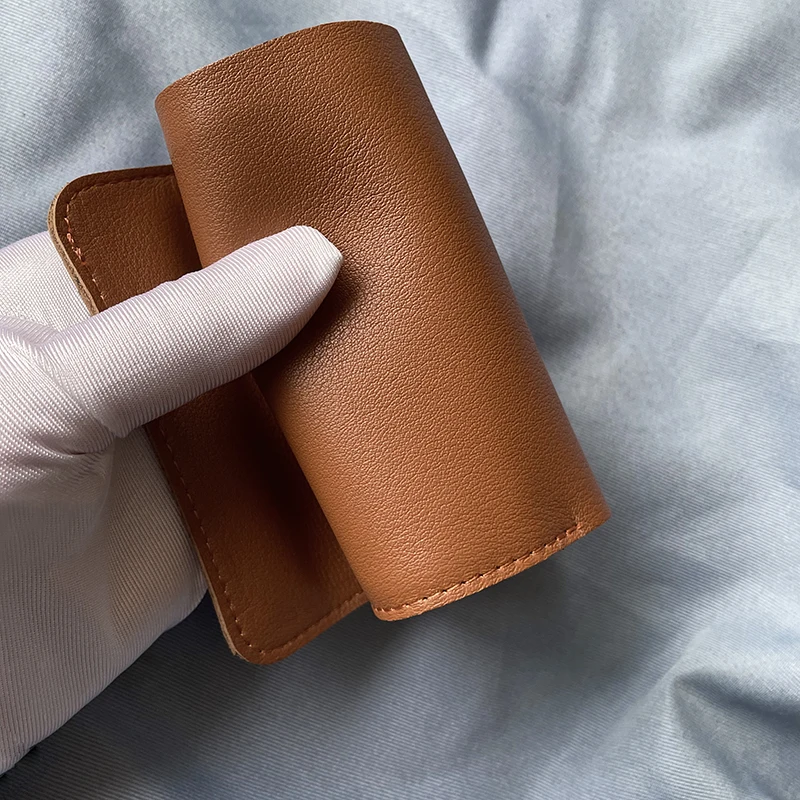 Мъжки ултра-мини-портфейл от естествена кожа минималистичного дизайн, къса чанта за пари, мъжки картодържатели от телешка кожа, тънък случайни мек портфейл