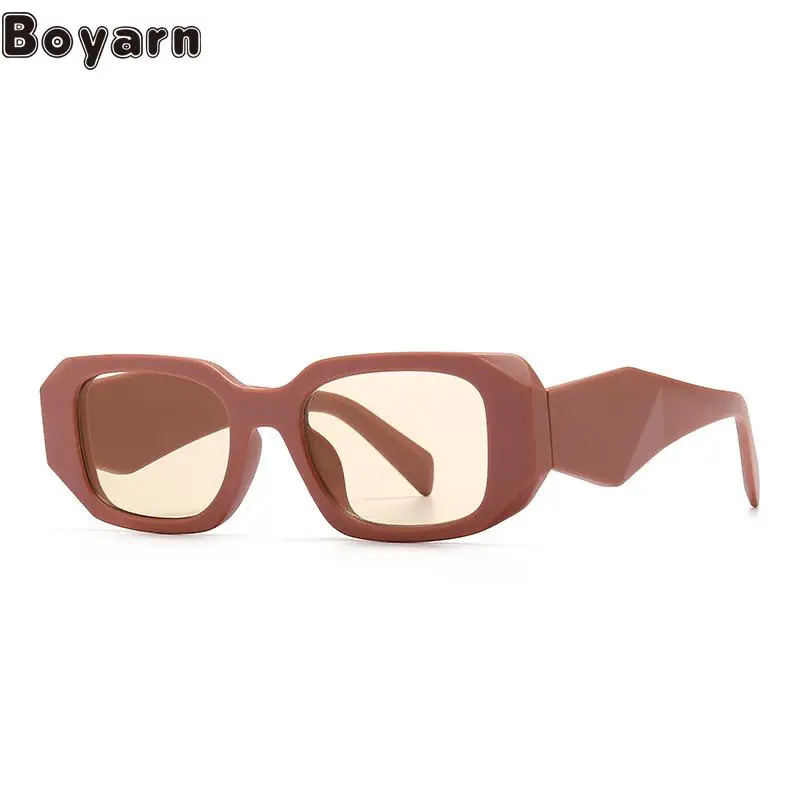Boyarn 2022, луксозна марка в стил пънк, Дизайнерски новост, Модерна Квадратна Ретро рамки, Тесни слънчеви очила Ins, Правоъгълни слънчеви очила с UV400, Очила