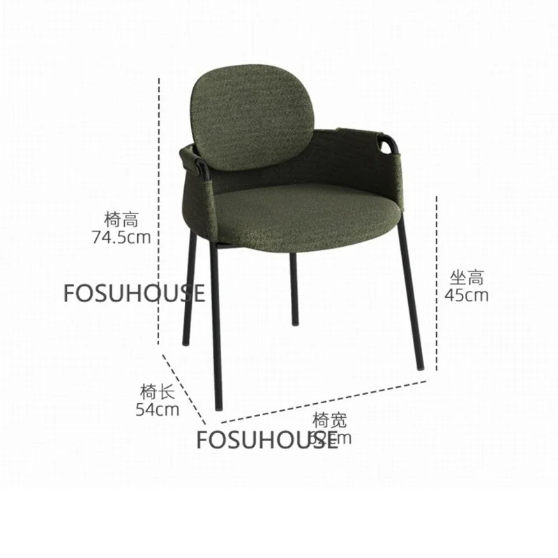 Модерни подправени маси за кухненски мебели, трапезни столове, облегалка и подлакътници, креативен дизайн на обедната стол за дневна