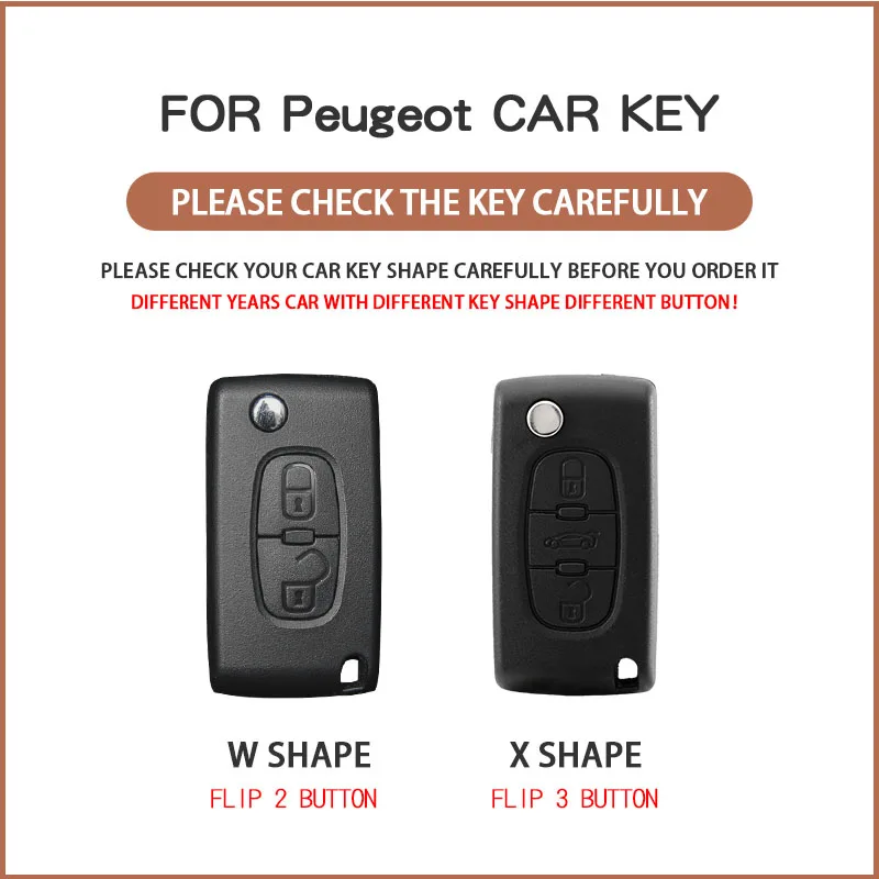 Калъф за ключове от TPU с Панти Капак За Peugeot 107 207 307 308 407 607 3008 5008 За Citroen Xsara Picasso и C5 C6 C8, Калъф за ключове с 2 бутона