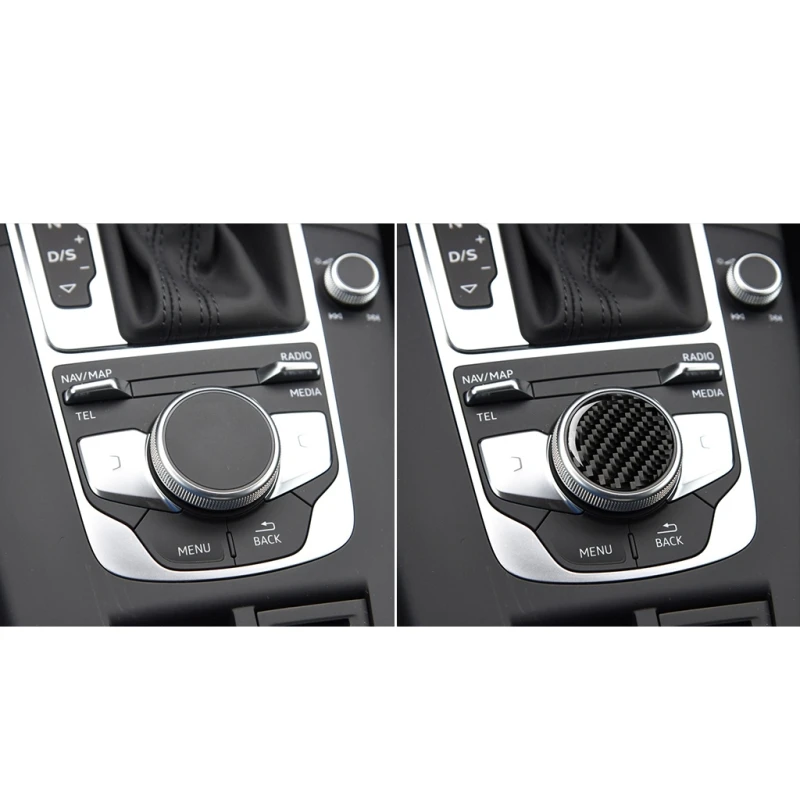 Автомобилна Централна Дръжка за Управление, Декоративна Стикер от карбон за Audi A3/A4L 2014-2019