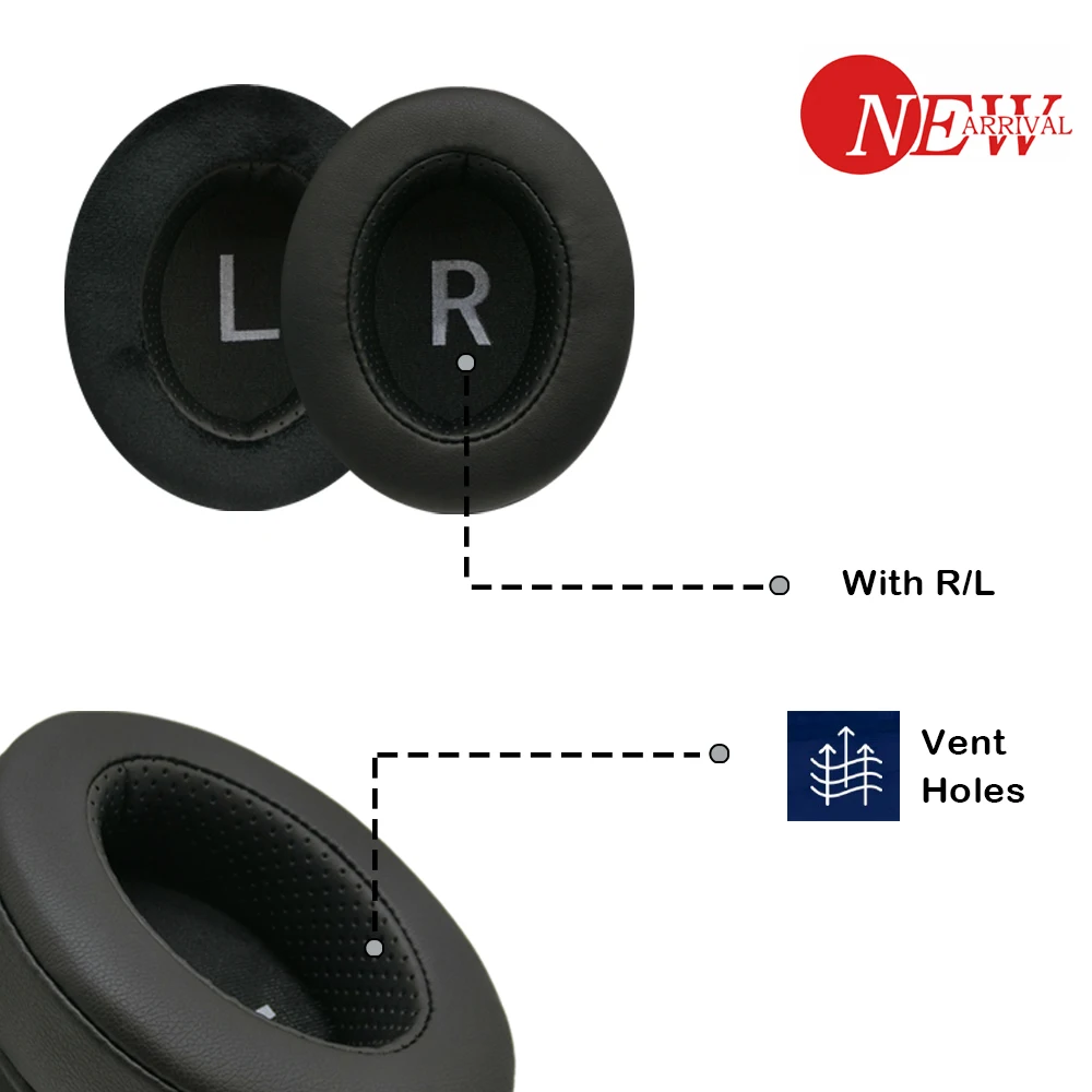 Сменяеми амбушюры EarTlogis за слушалки Sony MDR-1ABT, дебели възглавници от пяна с памет ефект, овални амбушюры за слушалки