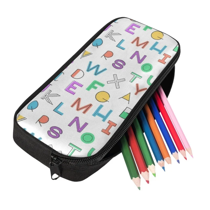 Креативен калъф с писмото принтом, скъпа мультяшная чанта за моливи за момичета, момчета, канцеларски материали, ученически принадлежности, молив случай за моливи, калъф за моливи