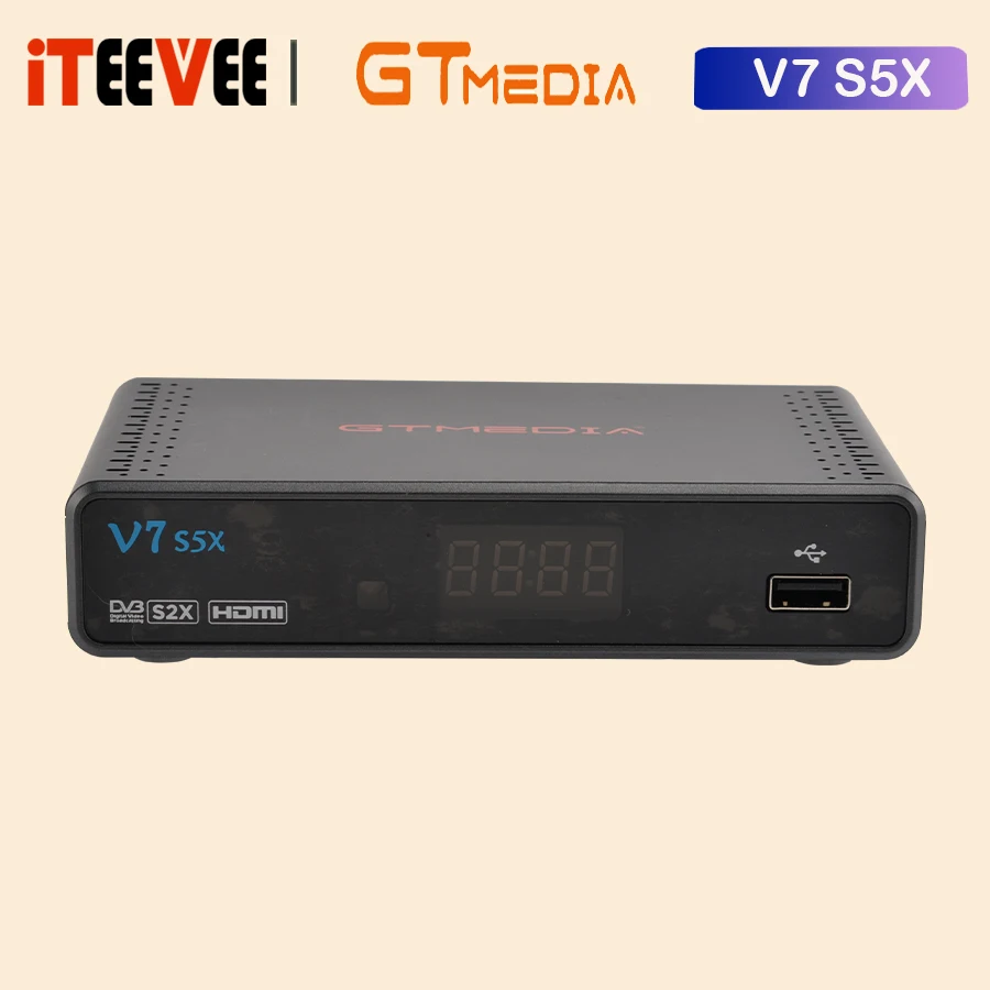 5ШТ 1080P Gtmedia V7S5X H. 265 DVB-S/S2/S2X Сателитен приемник с USB WIFI Бърза Доставка и Поддръжка на BISS Auto Roll
