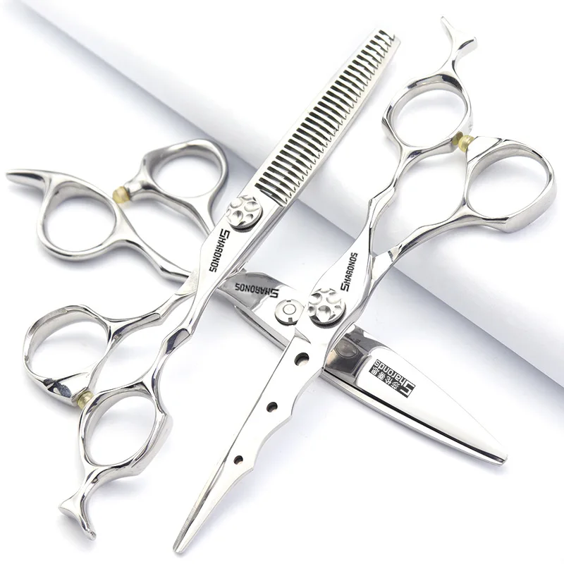 Специални фризьорски ножици с перфорации, 6-инчов плосък ножици, по-тънки зъболекарски ножици