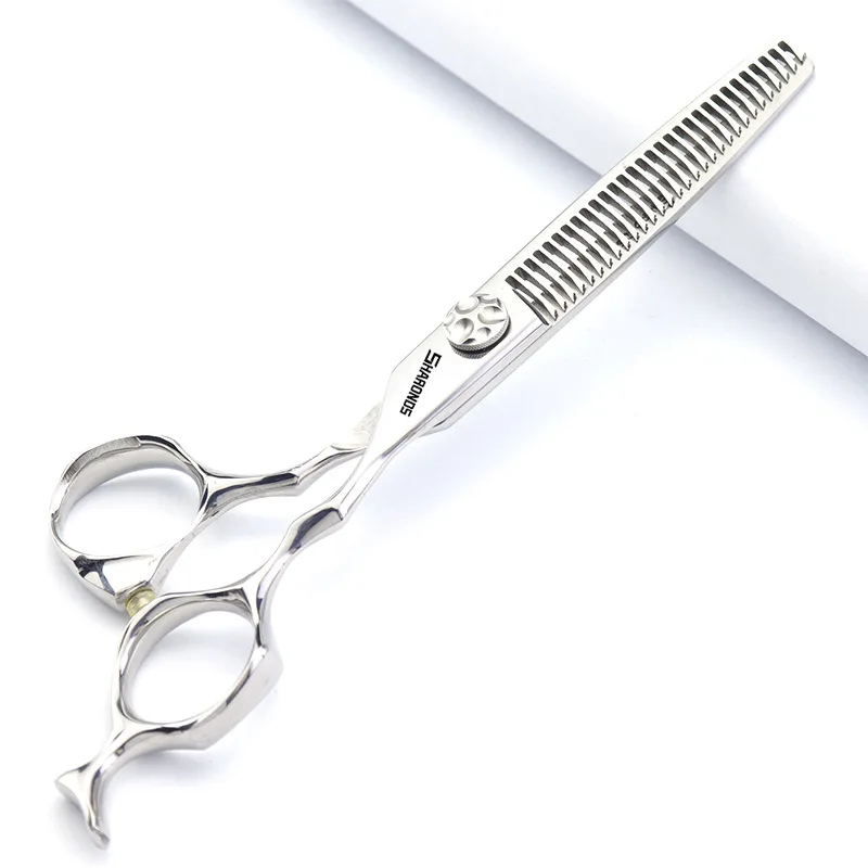 Специални фризьорски ножици с перфорации, 6-инчов плосък ножици, по-тънки зъболекарски ножици