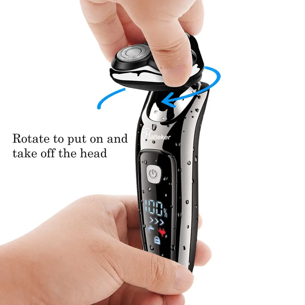 HATTEKER 2019, ново записване, самобръсначка за лице, електрическа самобръсначка за мъже, създаден, за да се грижи за конете, USB акумулаторна мъжки машина за бръснене на брада