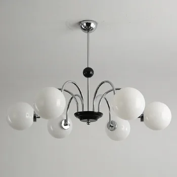 Модерна подвесная полилей в скандинавски стил, стъклена топка, лампа за помещения, позлатен/хромиран led лампа за дневна, кухня Лампара