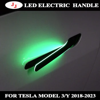 За Tesla Model 3 Y 2018-2023 Умна Електрическа Врата копчето с led подсветка и Автоматично се отваря дръжка Симфония