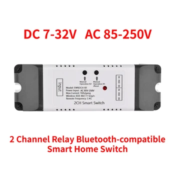 2-Канален Bluetooth-съвместими Wifi За eWeLink Smart Home Switch 2CH 7-32 В 85-250 В Безжични Гласови Дистанционно Управление на Двигателя Завеса