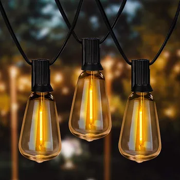 ST38 Globe Outdoor LED String Светлини Нечупливи Пластмасови Лампи Водоустойчив вътрешен Двор-осветителни Тела за Градината В Задния Двор Веранда