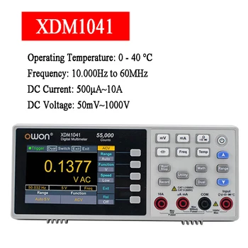 OWON XDM1041 Цифров Мултицет Преносим Настолен 4 1/2 55000 Точки True RMS 3,5-инчов LCD USB Волтметър dc/ac Температура