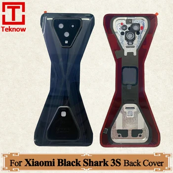 Оригинално Ново Задното Стъкло За Xiaomi Black Shark 3 мастни киселини Задния Капак на Отделението за батерията Задната част на вратата на достъпа на Корпуса Заменен с Shark3 S Обектив на камерата