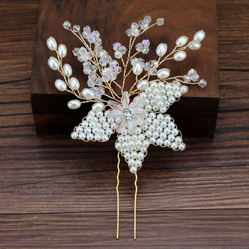 скъпа шнола за коса с много цветя, ръчно изработени кристални перлени мъниста, сватбена шнола за жени и момичета, сватбени аксесоари