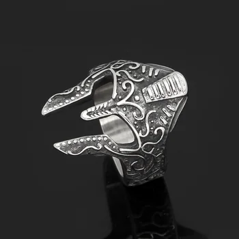 каска викинга от неръждаема стомана, пръстен-амулет noridc