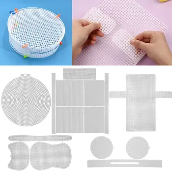 Пластмаса окото на Тъканта, решетчатая табела за производство на чанти със Собствените си ръце, материал за плетене на чанти, с тик-так кука, кука с пластмасова мрежа, аксесоари за бродерия