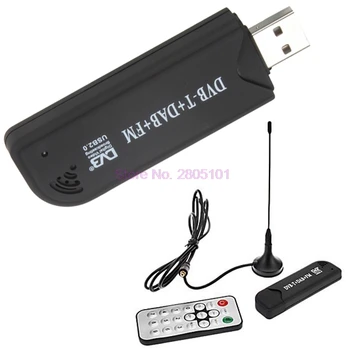 DHL или EMS 20 броя USB2.0 DAB FM DVB-T2, dvb-t СПТ RTL-SDR Dongle Stick Цифров TV тунер Приемник IR-дистанционно управление