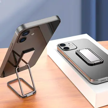 Универсална Сгъваема закачалка за аксесоари за телефони от с сплав, въртящи се на 360 градуса, с двоен о-пръстен за повдигане на пръсти, скоба с катарама за пръстените 