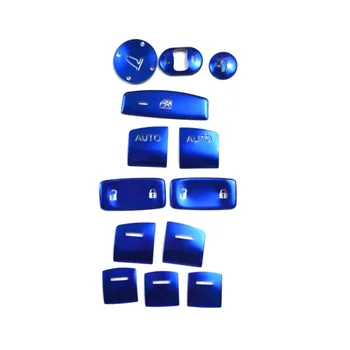 13 бр. Синьо стъкло Бутон за включване на лифта Тампон стикер за 11-то поколение