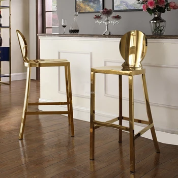 Модерни бар столове от неръждаема стомана и Европейската бар мебели за Домашно стол с подлакътник Ресторант на хотела стол Лесен луксозен бар стол