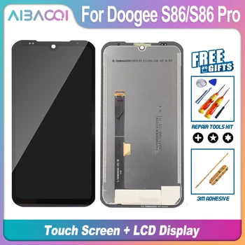 Марка AiBaoQi Нов 6,1-инчов сензорен екран + LCD дисплей възли за подмяна на телефон Doogee S86/S86 Pro