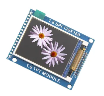 1,8-инчов TFT-модул е с резолюция от 128 *160, LCD модул с объединительной платка печатна платка, сериен порт SPI, е необходимо само 4 вход изход