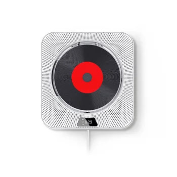 Монтиране на CD-плейър Bluetooth високоговорител с дистанционно управление FM радио TF карта, U-диск, Музикален плеър, 3.5 мм слушалки с led дисплей