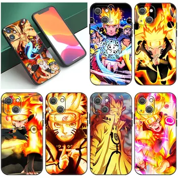 Калъф за Телефон Uzumaki Naruto За Apple iPhone 14 13 12 Mini 11 Pro XR XS X MAX 6S 7 8 Plus SE 2020 2022 5S Черен Калъф