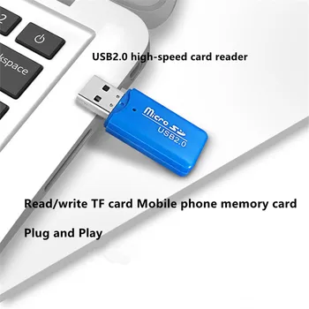 Мини Високоскоростен USB 2.0 cardreader TF Micro SD Адаптер за карта с памет за десктопи, лаптопи, преносими компютри Micro SD USB-касета
