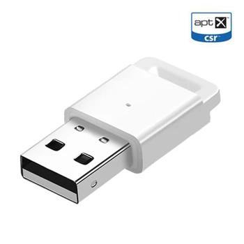 100ШТ Bluetooth USB-съвместим Адаптер Ключ 4.0 за КОМПЮТРИ Компютърен Говорител Безжична Мишка Музикален Аудиоприемник Предавател aptx
