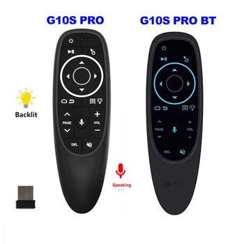 G10S Pro BT Air Mouse С подсветка, Мини-Гласово Търсене, 2,4 G, Безжичен Смарт Дистанционно Управление G10, Влияние Микрофон BT5.0 за Android tv box