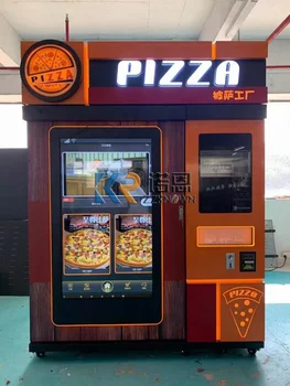 2022 Улични бизнес-автомати за продажба на пица на самообслужване За приготвяне на топла храна Напълно автоматични машини за продажба на пица