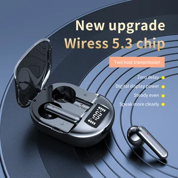 Слушалки K40 Bluetooth 5.3 с цифров дисплей, Безжични слушалки с шумопотискане, висококачествен стереозвук С микрофон