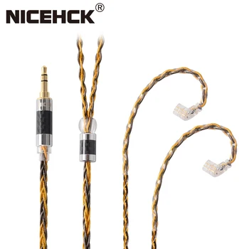 NiceHCK C8-1 Разход на 8-жилен кабел за слушалки със сребърно покритие и мед 3.5/2.5/4.4 мм MMCX/NX7 Pro/QDC/0,78 мм 2Pin за DB3 VX CA16 T4