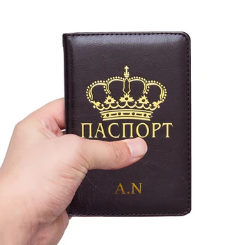Безплатна гравиране на руски език, горещо щамповане, корици за паспорти, Аксесоари за пътуване, джоб за бизнес чантата, Индивидуален подарък за жени, мъже, лична карта, банкова карта