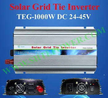 Инвертор на слънчевата енергия с мрежа от 24 На 1000 Вата, инвертор от 24 vdc до 130 В ac 1000 W за слънчеви панели