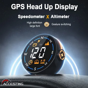 2023 Умен GPS HUD Сензор за скорост за дисплея на Tesla, часовници за разпознаване на жестове, с надморска Височина, околното осветление, фарове за дисплей за всички автомобили