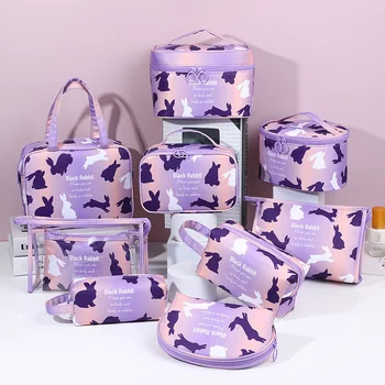 Ins Fahison Мини-органайзер за козметика, чанта за съхранение на козметика, козметични чанти за момичета, прекрасни чанти със заек, чанта за пране