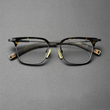 Японски Очила, Ръчна Изработка На Рамки Очила Без Рамки, Мъжки Реколта Оптични Очила От Амониев Титан, Женски Луксозни Маркови Бизнес Очила