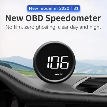 Нов B1 OBD2 HUD авто централен дисплей проектор алармена система EOBD Автоматично разход на гориво Скоростомер Сензор за температура на водата волтметър