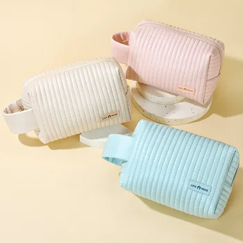 Дамски чанти за съхранение от изкуствена кожа за грим, създадени през 2023 г., Необходимия комплект за грим, Органайзер, косметичка и калъф, женствена чанта