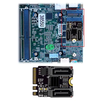 PCI-E3.0 M. 2 ДО SATA3.0 Карта за Разширяване на КЛЮЧ A + E WIFI Конвертор M2 В SATA Карта на Адаптера за твърдия Диск JMB582 за PC-базирани Сървъри, Wins/Linux