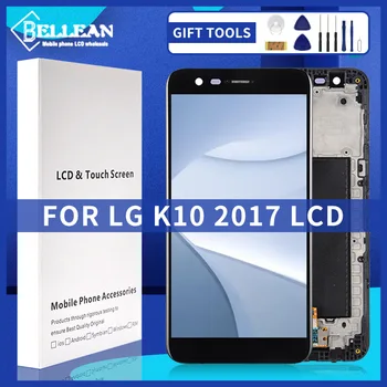 5,3-инчов дисплей M250DS за LG K10 2017, сензорен LCD дисплей, дигитайзер, M250 M250N M250M в събирането с рамка