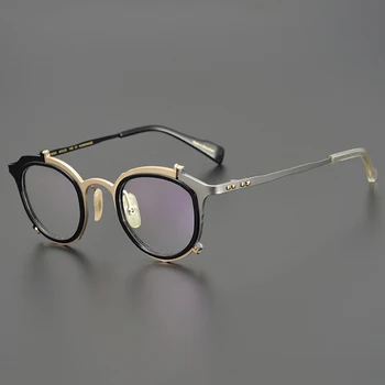 Ретро рамки за очила за мъже от най-високо качество от чист титан vingage 2023 нови оптични очила при Късогледство женски персонални очила