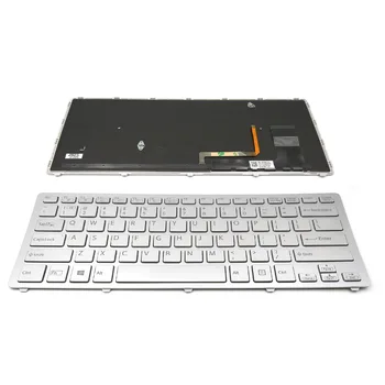 Новата Клавиатура за лаптоп Sony VAIO SVF14N1N2E SVF14N21CXB SVF14N21CXP SVF14N21CXS SVF14N23CXB SVF14N23CXP Сребриста с подсветка