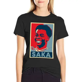 Тениска Bukayo Saka Hope, реколта дрехи, черни тениски за жени